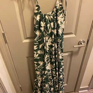 Floral Green Maxi Dress